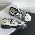 Damen Sportliche Trekking-Schuhe mit elastischem Schnürsystem und rutschfester Sohle R&B