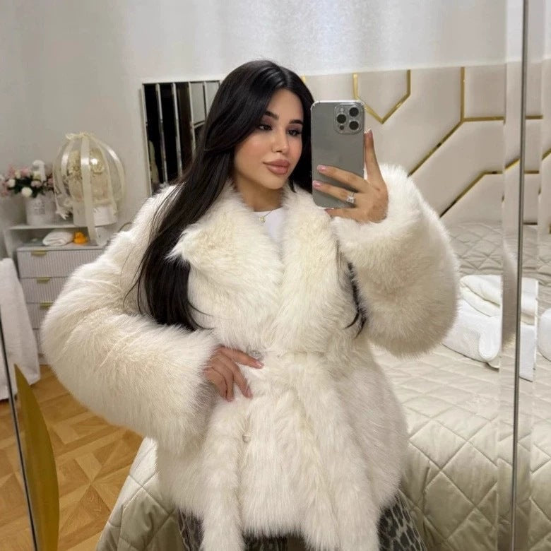 Damen Eleganter Trend-Faux-Fur-Bolero