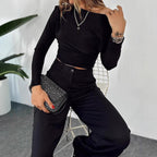 Damen Weit geschnittene Anzughose mit hohen Taschen R&B