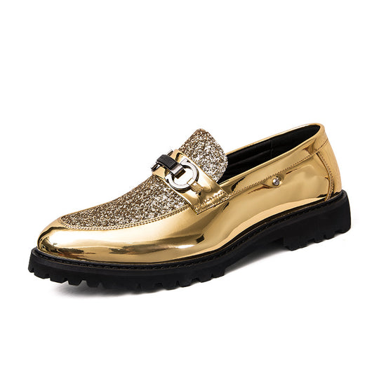 Damen Elegante Mokassins mit glitzerndem Obermaterial R&B