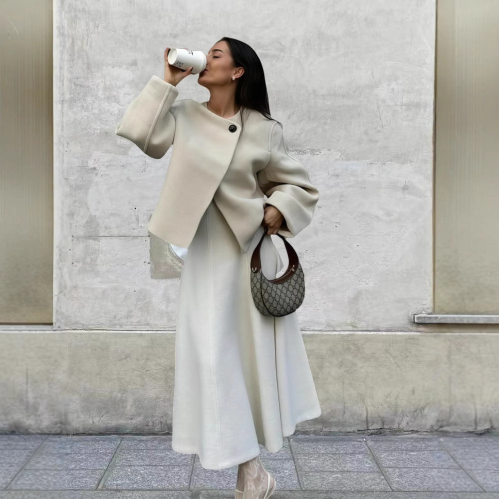 Damen Schulterjacke mit voluminösen Ärmeln und schickem Schnitt R&B