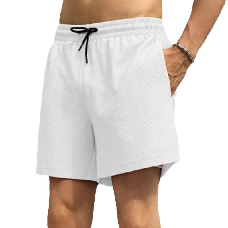 Herren nan zweilagige Schwimmshorts mit innerer Kompressionshose und seitlicher Smartphone-Tasche R&B