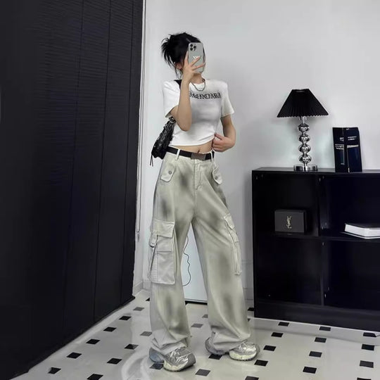 Damen Cargo-Hose mit modischen Taschen und lässigem Schnitt R&B