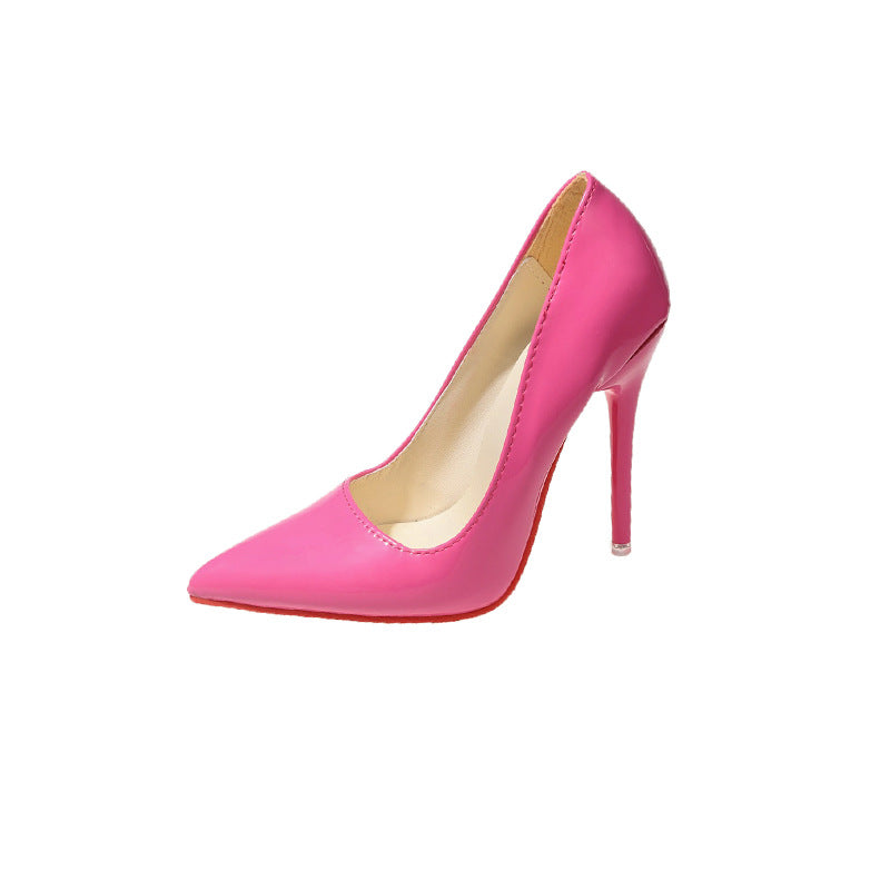 Damen Klassische High Heels mit spitz zulaufendem Design und hochglänzender Oberfläche R&B