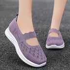 Damen Atmungsaktive Ballerinas mit elastischem Riemen und rutschfester Sohle R&B