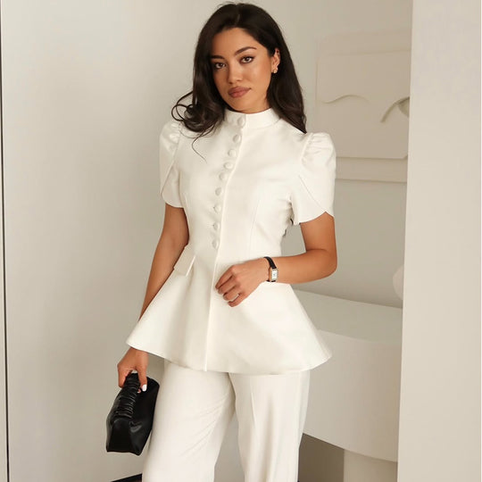 Damen Elegante Blazerjacke mit voluminösen Ärmeln R&B