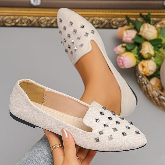 Damen elegante Slipper mit funkelnden Strass-Applikationen R&B