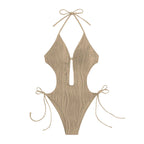 Damen Einteiliger Badeanzug mit raffiniertem Cut-Out-Design R&B