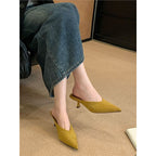 Damen elegante Slingback Mules mit spitzem Design R&B
