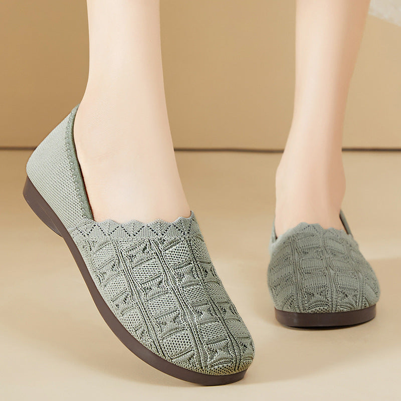 Damen Komfortable und elegante Ballerinas mit modischer Struktur