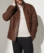 Herren hochwertige jacke mit elegantem Steppdesign