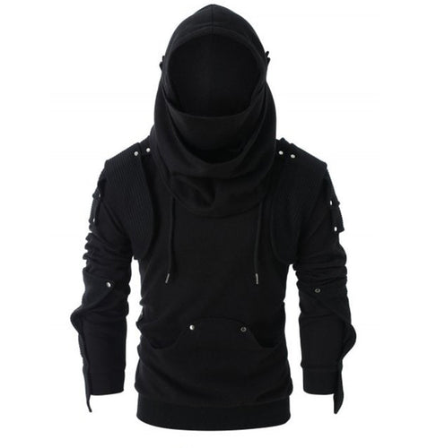 Herren stylischer Hoodie mit innovativem Kragen und praktischen Taschen R&B