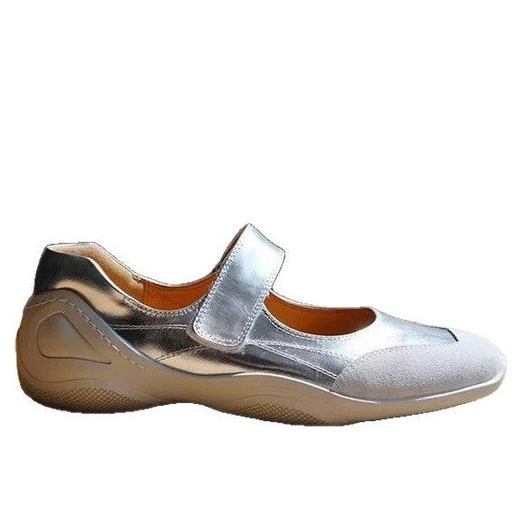 Damen bequeme Slip-On Schuhe mit verstellbarem Riemen und orthopädischer Innensohle R&B
