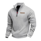 Herren modischer Kapuzenpullover mit halbem Reißverschluss und hochwertigen Details R&B