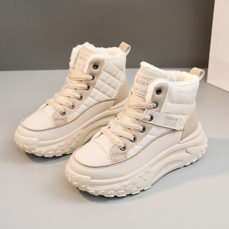 Damen Hohe Sneaker mit kuscheligem Innenfutter und rutschfester Sohle R&B