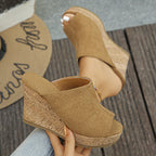 Damen Clogs mit elegantem Kork-Wedge-Design R&B