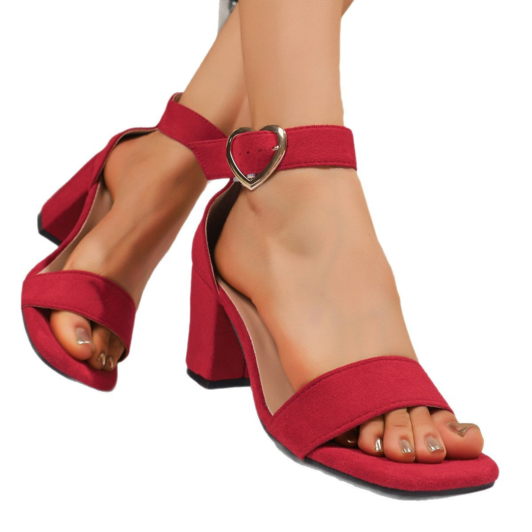 Damen Elegante Blockabsatz Sandalen mit verstellbarem Riemchen R&B