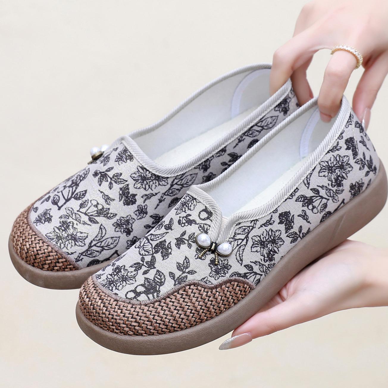 Damen modische Freizeitschlappen mit floralem Design R&B