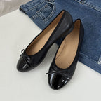 Damen Ballerinas mit zeitlosem Design und eleganter Schleifenapplikation