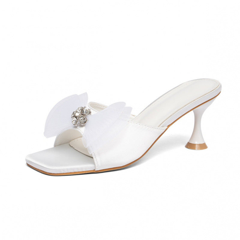 Damen Mules mit zierlicher Schleifenverzierung und eleganten Details R&B