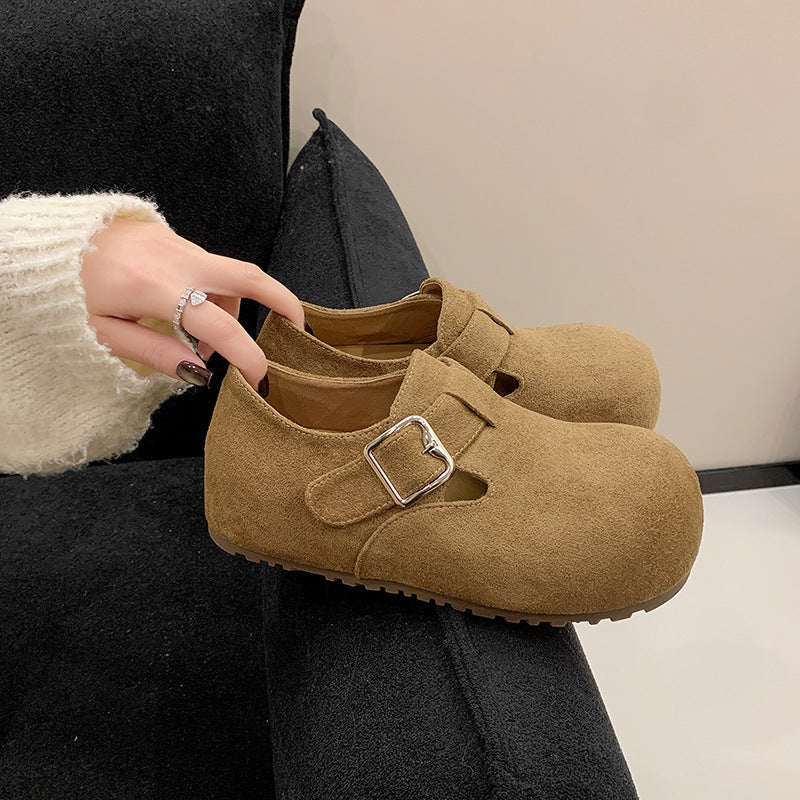 Damen Clogs mit elegantem Schnallenverschluss und weichem Obermaterial R&B