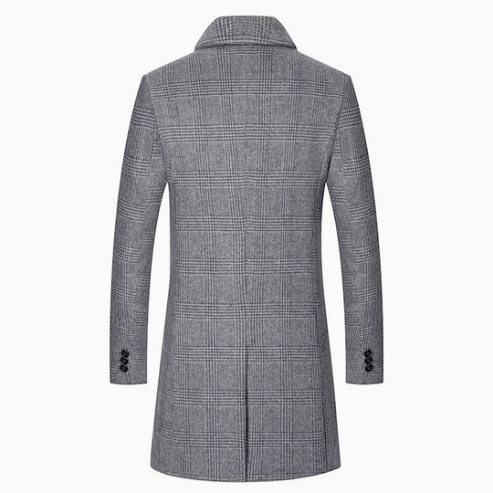 Herren eleganter Glencheck-Mantel mit wärmendem Innenfutter R&B