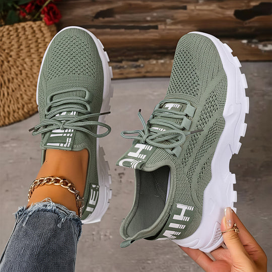 Damen Leichte und atmungsaktive Sport Sneakers mit elastischer Sohle R&B
