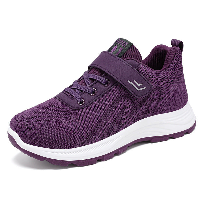 Damen Sportliche Sneakers mit Klettverschluss und atmungsaktivem Mesh-Obermaterial R&B