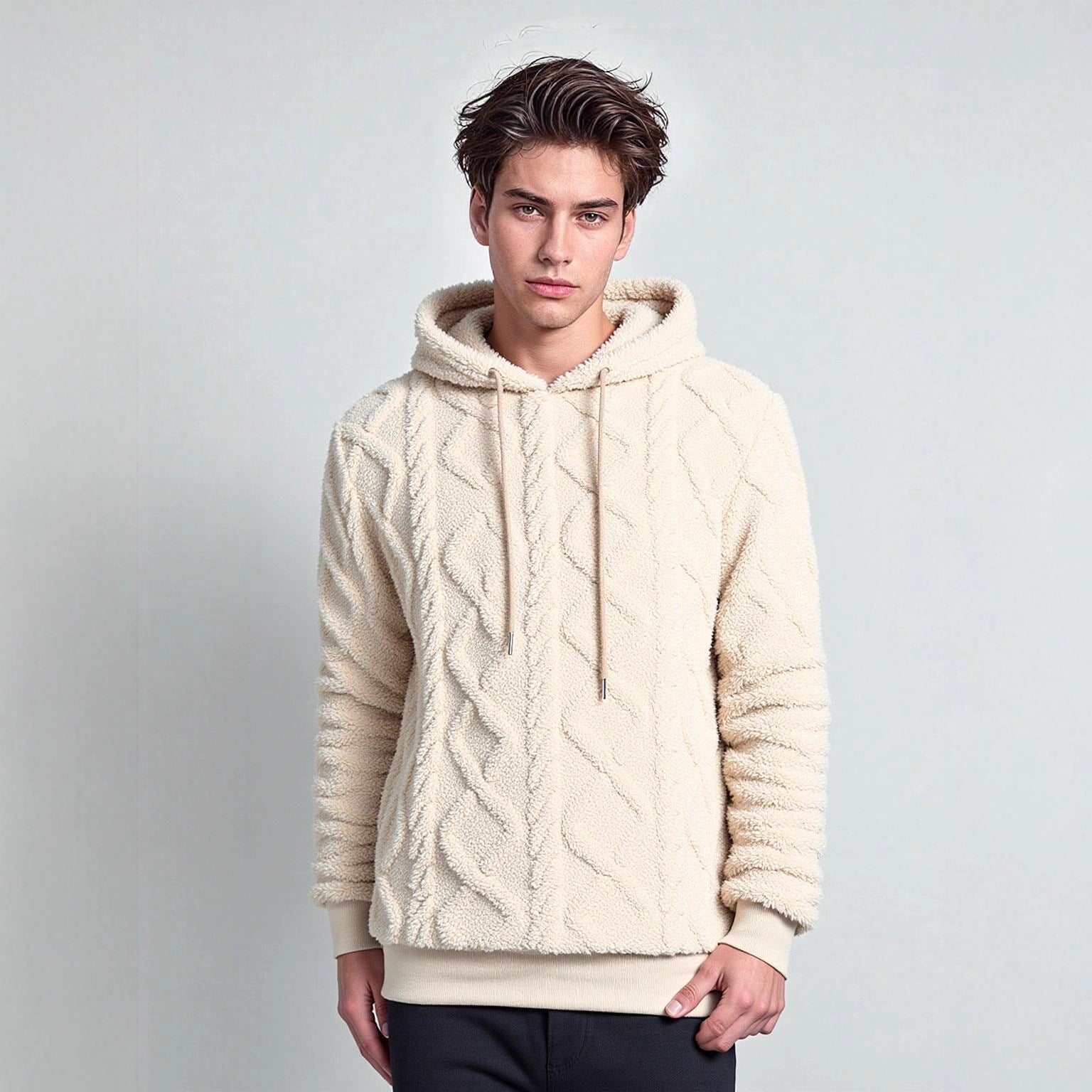 Damen Kuscheliger Fleece-Hoodie mit strukturiertem Design R&B