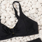 Damen Hochtaillierter Bikini mit Ringdetail R&B