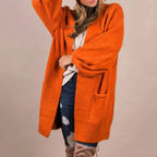 Damen gemütliche Strickjacke mit komfortablen Taschen R&B