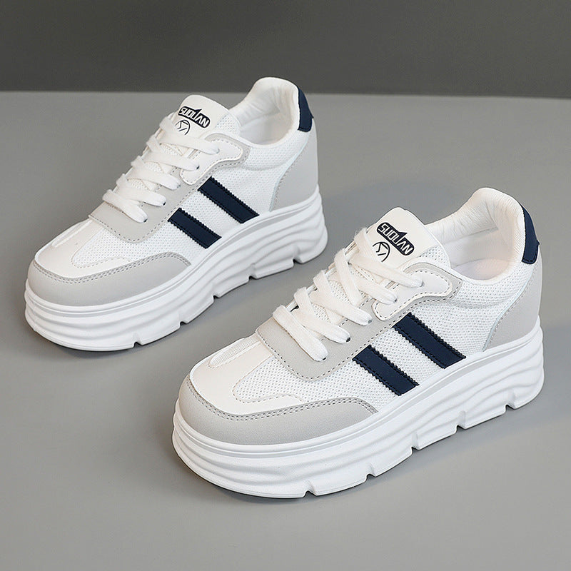 Damen Plattform Sneakers mit atmungsaktiver Obermaterialstruktur und modischem Design R&B