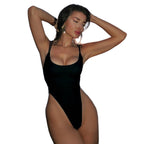 Damen Eleganter Schwimmanzug mit hohem Beinausschnitt R&B