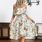 Damen Verspieltes Blumen-Überwurfkleid R&B