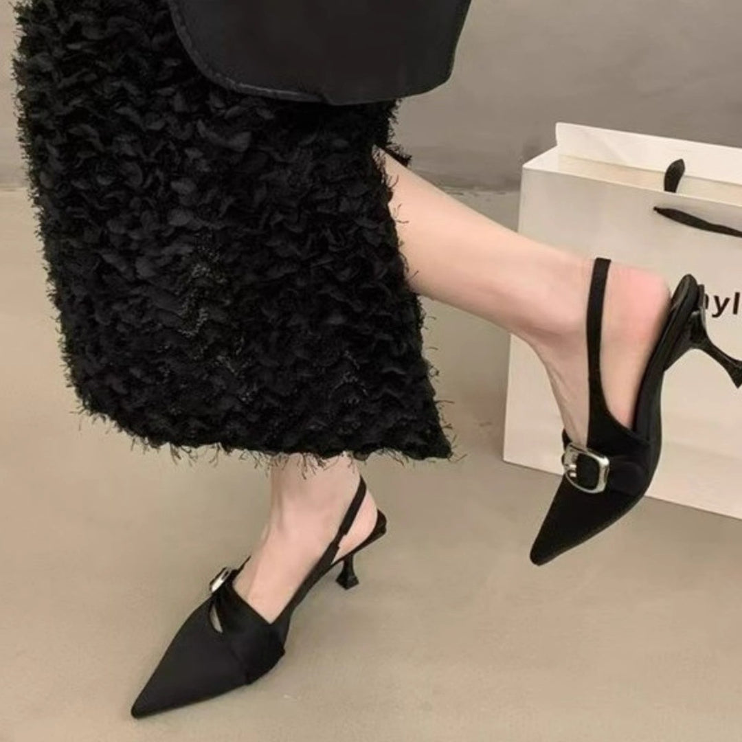 Damen Slingback High Heels mit eleganter Schnalle R&B