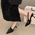 Damen Slingback High Heels mit eleganter Schnalle R&B