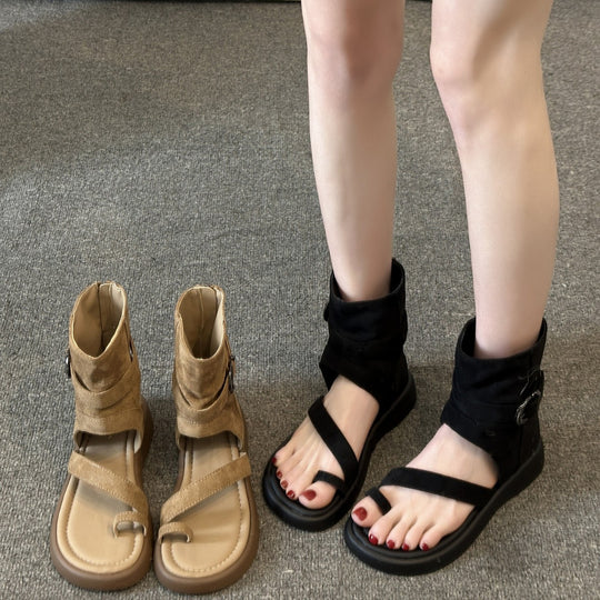 Damen modische Sandalen mit verstellbaren Riemen und strapazierfähiger Sohle R&B