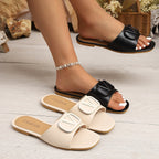 Damen elegante Zehentrenner-Pantoletten mit stilvollem Design und komfortablem Fußbett R&B