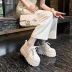 Damen Plateau-Sneaker mit eleganter Sohle und verspielten Schnürdetails R&B