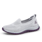 Damen Komfortable Slip-On Sneakers mit atmungsaktivem Obermaterial und dämpfender Sohle R&B