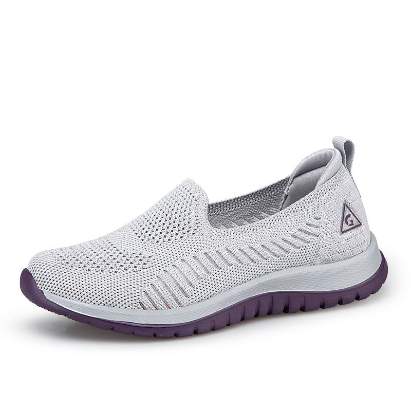 Damen Komfortable Slip-On Sneakers mit atmungsaktivem Obermaterial und dämpfender Sohle R&B