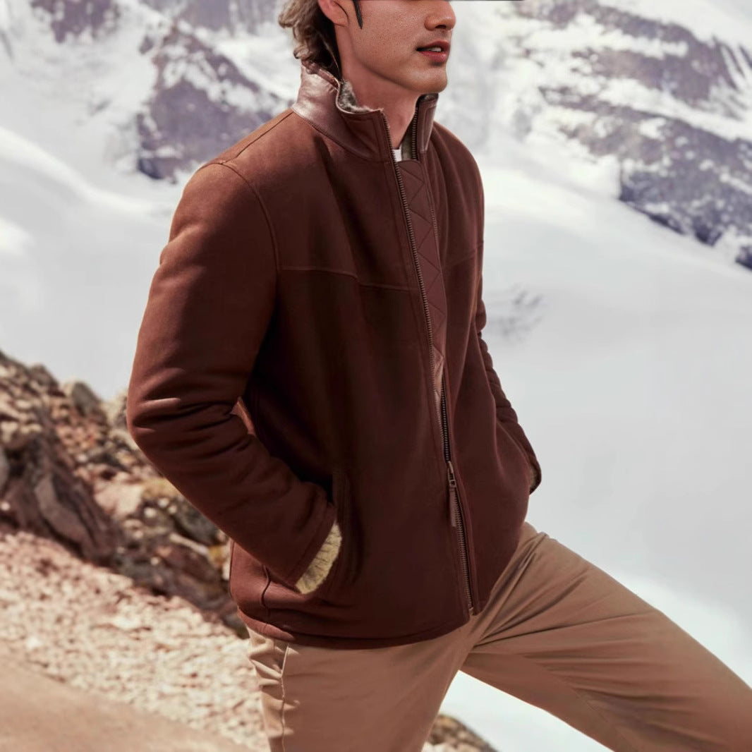 Herren hochwertige jacke mit elegantem Steppdesign