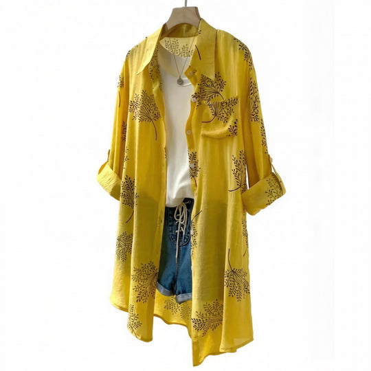 Damen Blusenshirt mit blumigem Motiv und legerem Schnitt R&B