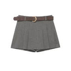Damen elegante Shorts mit dekorativem Gürtel R&B