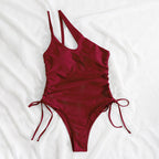 Damen Cut-Out Badeanzug mit asymmetrischem Schnitt R&B