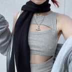 Damen sportliches Crop-Top mit Cut-Out-Design und atmungsaktivem Stoff R&B