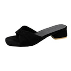 Damen Mules mit verschnörkeltem Design und bequemem Blockabsatz EB