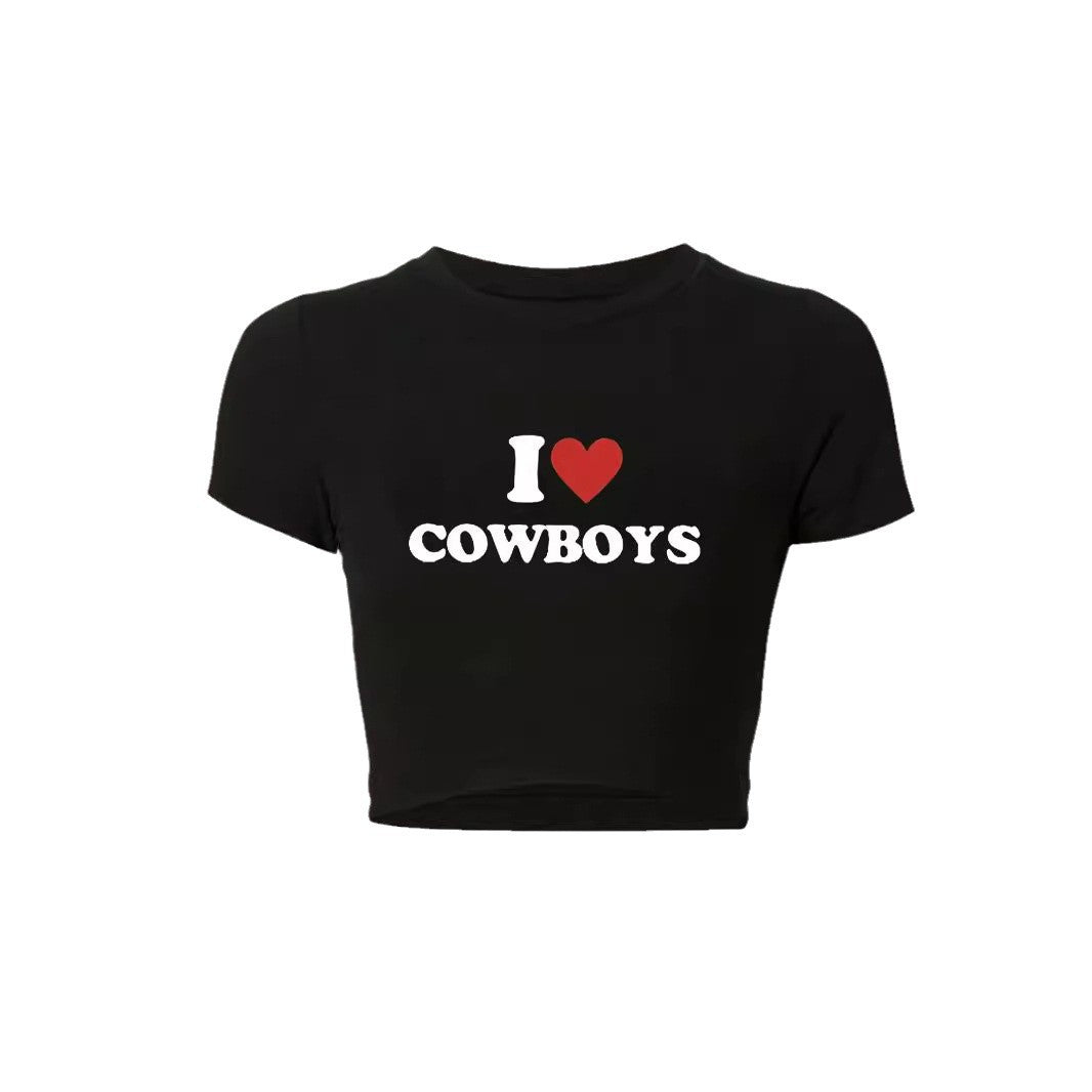 Damen figurbetontes Kurzarm-T-Shirt mit verspieltem Aufdruck R&B