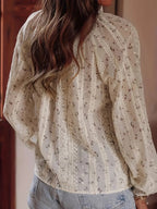 Damen bestickte Bluse mit eleganten Details R&B