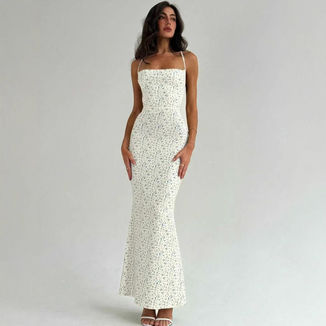 Damen Elegantes Sommerkleid mit zarten Blumenmuster und fließendem Schnitt R&B